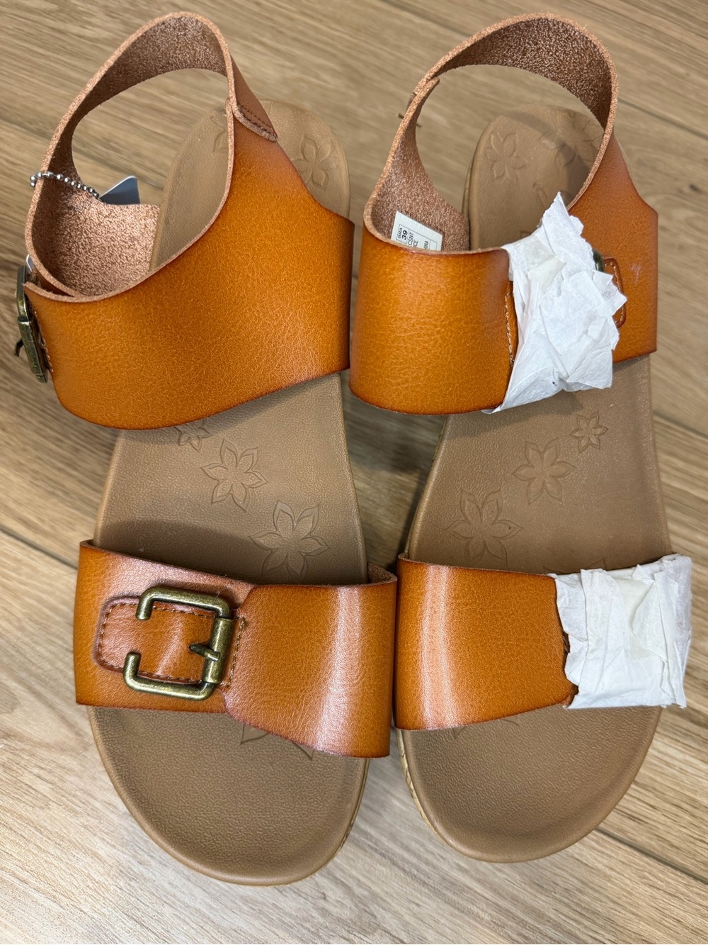 Skechers NEW Cali Brit Go Getter Platform Wedges Chestnut size 10 - Picture 2 of 5